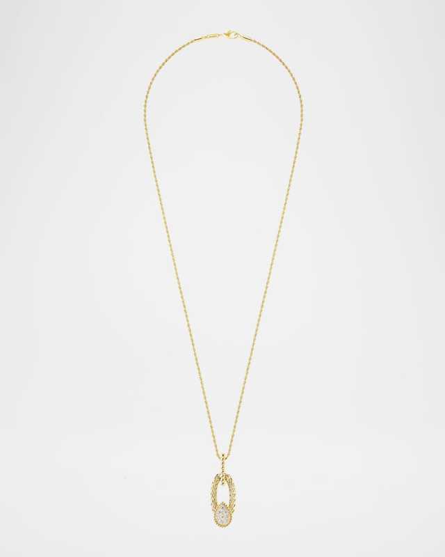 Serpent Boheme Vintage 18K Yellow Gold Diamond Pendant Necklace, 20"L